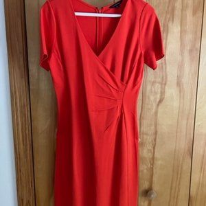 Lands End Short Sleeved Shirred Dress